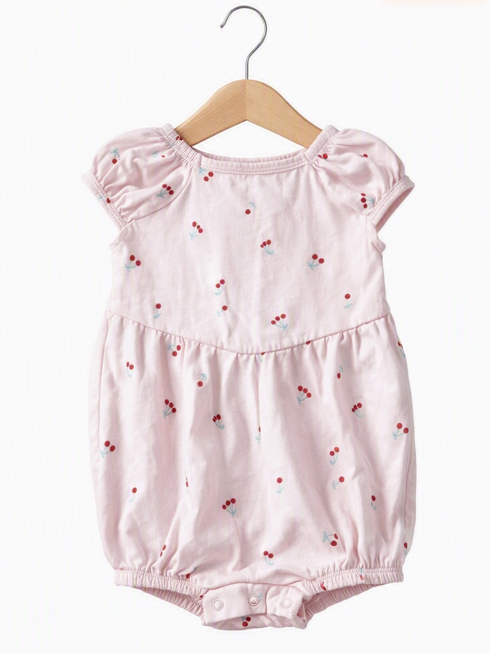 10/$15 Children's Place Soft Pink Cherry-Print Baby Bubble Romper